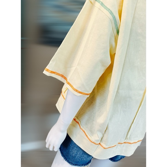 PEACH LOVE CALIFORNIA Party time oversized tee sz S M L - Picture 8 of 9